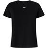 Pinko T-Shirt a Manica Corta Nera da Donna con Logo L.