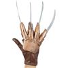 MIMIKRY Guanti con lame Freddy Krueger A Nightmare On Elmstreet Horror Guanti lama Halloween Killer, Marrone, Rame, Argento