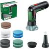 Bosch TAYDO (UniversalBrush 4V) Spazzola di pulizia a batteria (incl. kit completo di 12 accessori e borsa morbida, in scatola di cartone)