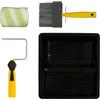 Coral 10498 Max Coat - Kit di pennelli per rullo di vernice per recinzioni e muratura, set da 4 pezzi