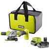 Ryobi Smerigliatrice Angolare Brushless a Batteria 18V ONE+, Disco 125 mm, 9200 giri/min, con Batteria 4.0Ah e Caricatore, Borsa di Trasporto, RAG18BL-1C40S