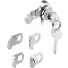 prime-line Products S 4140 Mailbox Lock, 5 Cam, finitura in nichel, Ilco 1003 m Keyway, si apre in senso antiorario, rotazione °