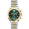 Versace Orologio da polso da uomo Chrono Signature 44 mm cronografo datario cinturino in acciaio inox VEV600921, Bracciale