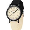 BIEWO Orologi da uomo unisex militare sportivo cinturino in nylon elegante luminoso moda analogico al quarzo per uomo impermeabile militare tattico casual orologio da polso per regalo, Nero