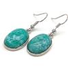Handmade Orecchini Donna con cabochon in Amazzonite, Pietre Dure, Fatti a Mano