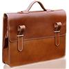 Generic KALATING Personalizzato Fatto a mano Vero Genuino Pelle Pieno Fiore Valigetta da Uomo Borsa del portatile borsa da ufficio/laptop fino a 15 pollici/Marrone