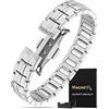 MagnetRX® Bracciale Magnetico Uomo EllipseMAX - 5X Forza 5000 Gauss Magneti - Progettato negli Stati Uniti e in Attesa di Brevetto - Braccialetto Magnetico in Titanio di Alta Qualità