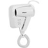 physa wellness & lifestyle Physa SICCO Asciugacapelli da Parete Fon per Hotel (1.200 W ECO, Temperatura dell'aria max. 58 °C, Velocità del getto d'aria 15 m/s, con Attacco per il rasoio)