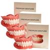 Generico Protesi Dentaria, Dentiere in Silicone (Arcata Superiore e Inferiore), Morbide e Confortevoli, Faccette a Incastro (Snap-on), Denti in Silicone da Applicare sopra i Denti Esistenti (3Pezzo)