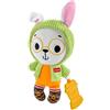 Fisher-Price - Coniglietto Coccole e Suoni, soffice Peluche a Tema Amici della Foresta con dentaruolo a Forma di Lanterna, Outfit da Campeggio e Suoni sensoriali, 6+ Mesi, JLB87
