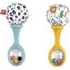 Fisher-Price - Maracas, Set di 2 Maracas sonaglino con Motivi ad Alto Contrasto e Suoni Divertenti per Un Gioco sensoriale e coinvolgente, Giocattolo per Bambini, 3+ Mesi, HMF34