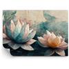 ARTTOR Carta da parati in TNT Standard - Fiori Art Deco Loto - 100x70 cm - Fotomurali Decorazione Murale Moderna Poster gigante XXL Decorazione da Muro Design Camera da letto - WF1AA100x70-5976