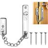 CBHTMY lucchetto porte da esterno catenella,chiusura sicurezza porta,catena chiusura porta,blocca porte con catena,serratura porta,catena acciaio inox, acciaio inossidabile 304 (argento)