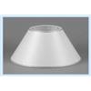 Paolo Rossi Paralume Prime stile Moderno Cappello Modello Cinese in Tessuto Bianco e PVC con rifinitura argento - Produzione Propria - Made in Italy (diametro cm 30)