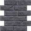 COMSTICKC Pannelli Adesivi per Pietra 3D, 10 Pezzi 30x30cm | Mattoni 3D Adesivi Murali, PVC Pannello Finta Pietra per Decorativi Pareti Interne Cucina, Bagno, Soggiorno