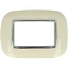 A2ZWORLD Placca Ovale In Plastica, Da 3 Moduli Posti, Compatibile Con Bticino Axolute (Sabbia)