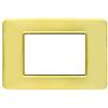 A2ZWORLD Placche Compatibile Con Vimar Plana, Placche Da 3 Moduli/Posti, Colore Oro Lucido