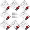 Jeesblsy Calamita Porta, 8 Pezzi calamite magnetiche ultra sottili, Adesivo Potente Magnete Chiusura con Viti per Ante Mobili Cassetti Chiudiporta Armadio Cucina