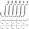 DOITOOL 20 ganci a J in acciaio inox resistenti per appendere attrezzi da garage e artigianato, ganci per appendere accessori per pannelli forati