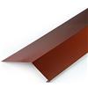 DQ-PP Grondaie - 2 m - mattoni - RAL 8004 - 120 mm x 70 mm - Lamiera in alluminio - Listello superiore per grondaie, grondaie - per ogni tipo di tetto, marrone rame