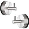 PHMING 2 Pezzi Gancio Ventosa, Acciaio Inossidabile Ganci Asciugamani Bagno, Autoadesivo Gancio Accappatoio Doccia, Design Ventosa a Vuoto, per Bagno, Camera da Letto, Cucina