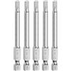 QUARKZMAN 5pz Punte per Cacciavite Chiave Esagonale 4mm (H4) Metrico 1/4 Attacco Esagonali 75mm (3) Punta Magnetica Lunghe Acciaio S2 Punta per Trapano Piatta Grado Industriale per Viti