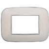 A2ZWORLD Placca Ovale In Plastica, Da 3 Moduli Posti, Compatibile Con Bticino Axolute (Bianco)