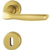 PORTE ITALIANE Coppia Maniglia Hoppe per porte interne Milano satinata alluminio moderna (alluminio Oro)