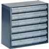Raaco Cassettiera Porta Minuteria C6-30, Organizer Minuteria da Parete | 19.8 kg Capacità, 15 x 30,6 x 28.3 cm, 30 Cassetti Trasparenti, Cassettiera Attrezzi in Acciaio per Officina - stoccaggio