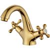 Hefo Rubinetto bagno lavabo, golden miscelatore lavabo bagno, vintage Lavabo Alto Cascata rubinetto bagno, Ottone Cromato Rubinetti con acqua calda e fredda disponibile