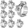 Lxoraziy Set 8 Fascette T-Bolt 29-31mm in Acciaio Inox, Morsetti Resistenti per Tubi di Radiatore, Scarico, Turbo, Auto e Moto