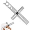 Vesidoloy Localizzatore di Fori per Piastrelle - Portatile in Acciaio Inossidabile con Portata 300mm | di Precisione 25mm/40mm/45mm/55mm/60mm per Prese Elettriche Rubinetti Tubi Fori Legno