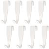 Colexy Ganci Per Porta Appendiabiti 8 Pezzi In Acciaio Inox, Ganci Per Appendiabiti Dietro Porta, Gancio Sopraporta, Per Camera Da Letto, Bagno, Cucina, Armadietto (Bianco)