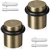 ECENCE Fermaporta da pavimento per avvitare 2 Pezzi Ø20x25mm Bronzo | Ferma Porta in acciaio inossidabile, Protezione delle pareti inclusivo viti e tasselli
