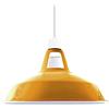 LEDSone Lampada a sospensione industriale da soffitto, paralume giallo a forma di fessura da fienile retrò per lampade a sospensione da soffitto (giallo)