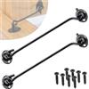 LEPEVNEY 20,3 cm in acciaio inox nero cabina gancio & occhiello gancio giardino cancello serratura tenere aperto 2 Pack