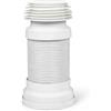 MeYuxg Set di collegamento per WC, regolabile, tubo di collegamento per WC, flessibile, 250 - 500 mm, tubo di scarico, sifone, raccordo per scarico universale WC (bianco)
