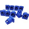 Pamudugy 10PCS Connettore Powercon 3 Pin 20A 250V Presa Pannello Altoparlante Alimentazione Femmina per Illuminazione Palcoscenico Schermo LED,Blu