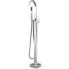 HOME DELUXE - Rubinetteria da terra di design - SKY Cromo - Altezza: 112 cm, inclusa doccetta I Rubinetteria da terra doccia vasca ingresso vasca