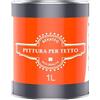 BEKATEQ Pittura per tetto Rosso mattone 1L - Vernice per tegole, calcestruzzo, legno, Eternit, bitume - Resistente ai raggi UV e alle intemperie, ad asciugatura rapida, elastico e idrofobo BE-510