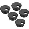 QUARKZMAN 5 Pcs Passacavi Per Scrivania 1.5 Pollici 38mm Organizzatore Nero | Per Cavi Da Tavolo Per Ufficio E Casa Computer, Copertura Rotonda Per Fori, Plastica ABS, Di Cavi