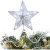 Christmas Concepts® 10 Stella elastica con luci a Led bianche - Albero di Natale Top Star/Decorazione natalizia