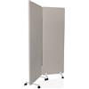 hjh OFFICE Parete divisoria acustica mobile set di 2 177 x 60 cm FLEXMIUT 1 parete divisoria in tessuto con rotelle e piedini, grigio