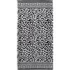 Seamar Telo Mare Maculato 90x165cm Asciugamano Spiaggia Spugna 100% Spugna di Cotone Beach Towel (Grigio - Nero)