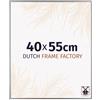 Dutch Frame Factory - Cornice 40x55 cm - Argento Lucente - Cornice per foto in Plastica con vetro plastico Antiriflesso - Cornice portafoto 40x55 cm - Easy