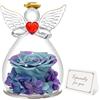 Miofula Festa della Mamma Idee Regalo Mamma Nonna,Rosa Stabilizzata Figurine Angelo Regalo Donna Compleanno,Rosa Eterna Regali Festa della Mamma,Fiori Stabilizzati Regali Donna Fidanzata Anniversario