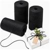 Quotidian Nero Naturale 3 Strati Iuta Rotoli di Spago di Juta 1/12 (0,2cm) 1000 Piedi - Avvolgere un Quadro Appendere Giardinaggio