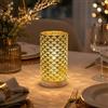 JHY DESIGN Lampada da Tavolo Decorativa a Gabbia per Uccelli Lampada da 31 cm a Batteria con Luce Accento Wireless Con Luci Fata Bianche Calde per Balcone Camera da Letto Cucina Matrimonio (Nero)