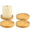 JOZMMZEOOA 4 Pezzi Metallo Porta Candele Opaco Portacandele Sottobicchieri Candele Vassoio Decorativo Tondo Portacandela Centrotavola Moderno Candler Holder,per Decorazione Incenso Spa (Registri)