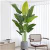 Keeplush Pianta Artificiale Uccello del Paradiso 200cm Alta, Piante Finte da Interno Grandi Finta con 15 Foglie Albero di Banano Artificiale Per Interni Esterno Soggiorno Ufficio Giardino Dec（1 PACK）
